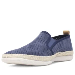 Alpargatas Lobo para hombre azules marino perforadas