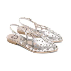 BAILARINA PLANA TACHUELAS PLATA RANIA PORRONET