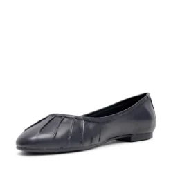 Bailarinas Redlove dafne negras con detalle fruncido de piel