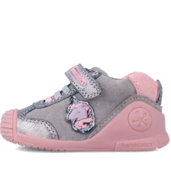 Biomecanics para niña grises con unicornio