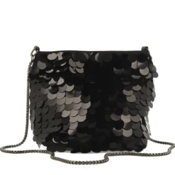Bolso Gioseppo estilo bombonera con maxi lentejuelas beerzel