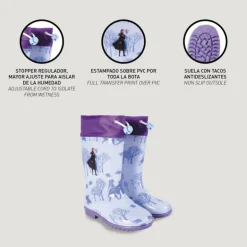 Botas agua Cerda frozen II azules con Elsa y Anna