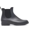 Botas agua estilo chelsea en negro con tirador trasero