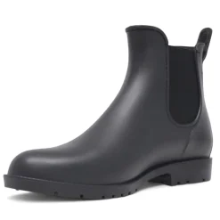 Botas agua estilo chelsea en negro con tirador trasero