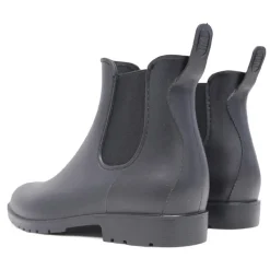 Botas agua estilo chelsea en negro con tirador trasero
