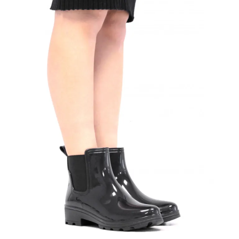 Botas agua Owel de caña baja negras