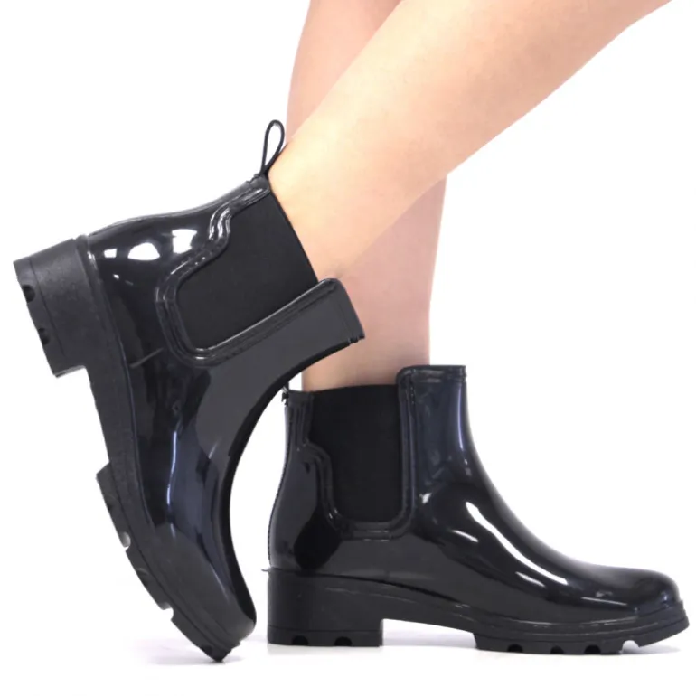 Botas agua Owel de caña baja negras