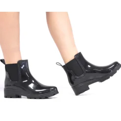 Botas agua Owel de caña baja negras