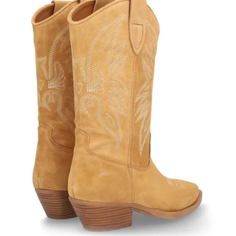 Botas Alpe western marrones de piel