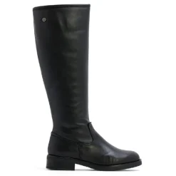 BOTAS ALTAS DE PIEL NEGRA CON CREMALLERA ELBA PORRONET