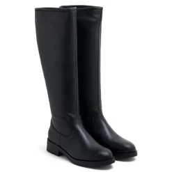 BOTAS ALTAS DE PIEL NEGRA CON CREMALLERA ELBA PORRONET