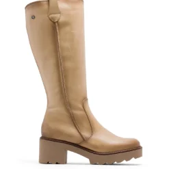 BOTAS DE PIEL CON CREMALLERA CAMEL MAYRA PORRONET