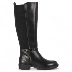Botas planas Chika 10 Joyce negras con hebilla decorativa