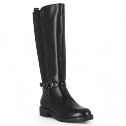 Botas planas Chika 10 Joyce negras con hebilla decorativa