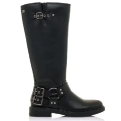 Botas planas Mustang 59563 bruna estilo biker
