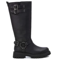 Botas planas Xti estilo biker con hebillas
