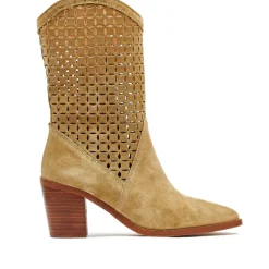 Botas tacón Alpe alina de color tabaco