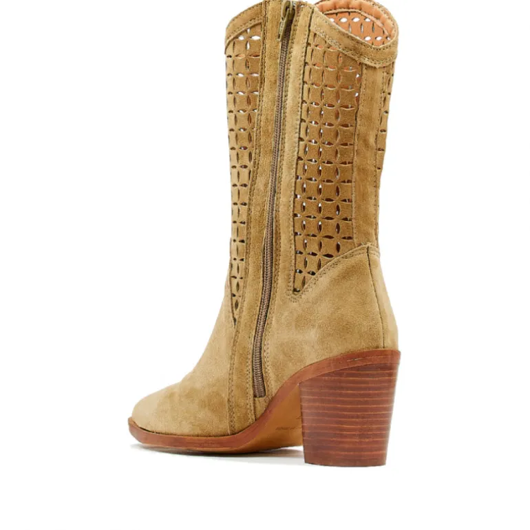 Botas tacón Alpe alina de color tabaco