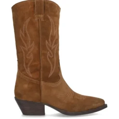 Botas tacón Alpe western cuero bordadas