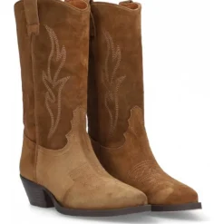 Botas tacón Alpe western cuero bordadas