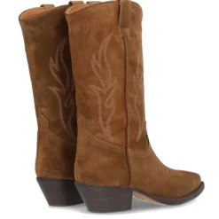 Botas tacón Alpe western cuero bordadas