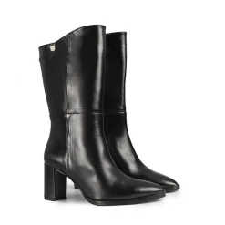 Botas tacón Popa Agatha negras de piel