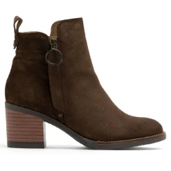 BOTINES DE PIEL MOKA CON CREMALLERA JUNO PORRONET