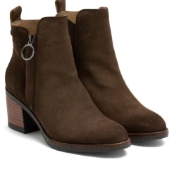 BOTINES DE PIEL MOKA CON CREMALLERA JUNO PORRONET