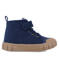 Botines Garvalin 241321 de pana azul con suela caramelo