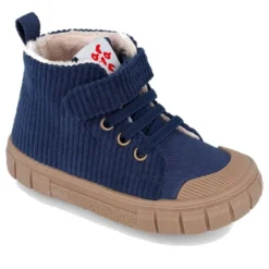 Botines Garvalin 241321 de pana azul con suela caramelo