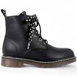Botines Garvalin 241565 estilo militar con cordones con estrellas