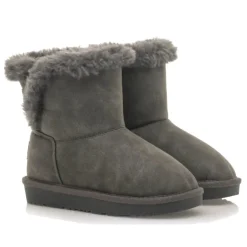 Botines MustangKids 4890BJ sky grises con pelo