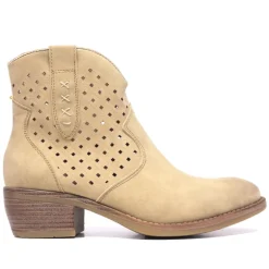 Botines Owel newcastle taupe con caña perforada
