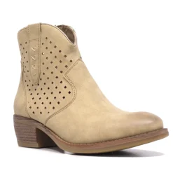 Botines Owel newcastle taupe con caña perforada