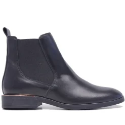Botines planos Redlove vivienne negros de piel