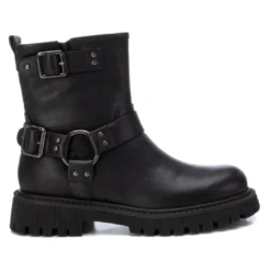 Botines planos Xti 142936 estilo biker con hebillas
