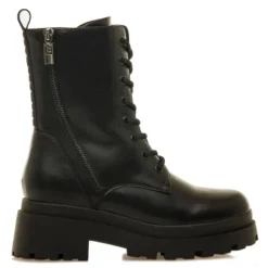 Botines plataforma Mustang missione estilo militar con cremallera lateral