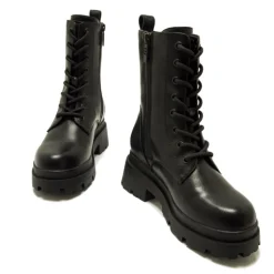 Botines plataforma Mustang missione estilo militar con cremallera lateral