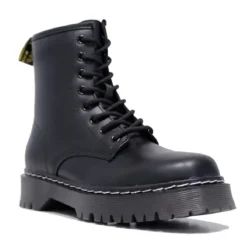 Botines plataforma negras con ligera plataforma