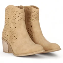 Botines tacón Chika 10 piel vegana de tacón medio