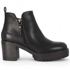 Botines tacón Chika 10 Pilar negros con doble cremallera lateral