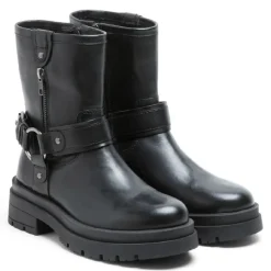 BOTINES TRACK DE PIEL NEGROS CON CREMALLERA NASYA PORRONET
