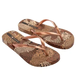 CHANCLAS DE MUJER IPANEMA ANIMAL PRINT VI FEM BEIGE/GOLD