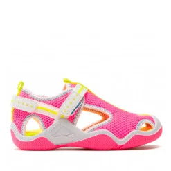 Chanclas Geox rosas con interior amarillo