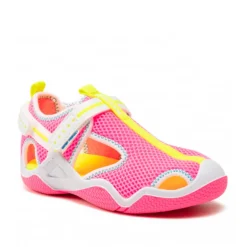 Chanclas Geox rosas con interior amarillo