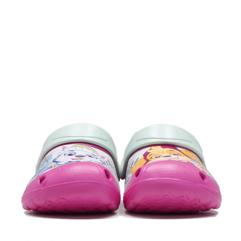 Chanclas Leomil de la Patrulla Canina - Everest y Skye en Rosa y Verde
