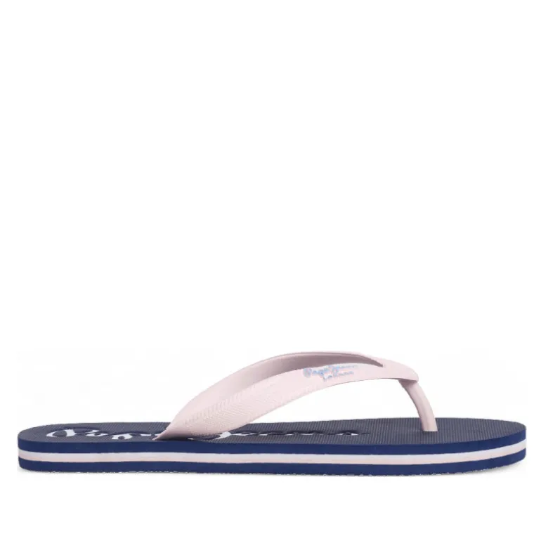 Chanclas Pepe Jeans bay beach azules y rosas con detalles blancos y tira al dedo