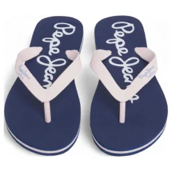 Chanclas Pepe Jeans bay beach azules y rosas con detalles blancos y tira al dedo