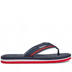 Chanclas Pepe Jeans west basic azules con detalles rojos