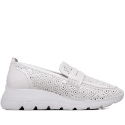 Mocasín Amarpies blancos con cuña